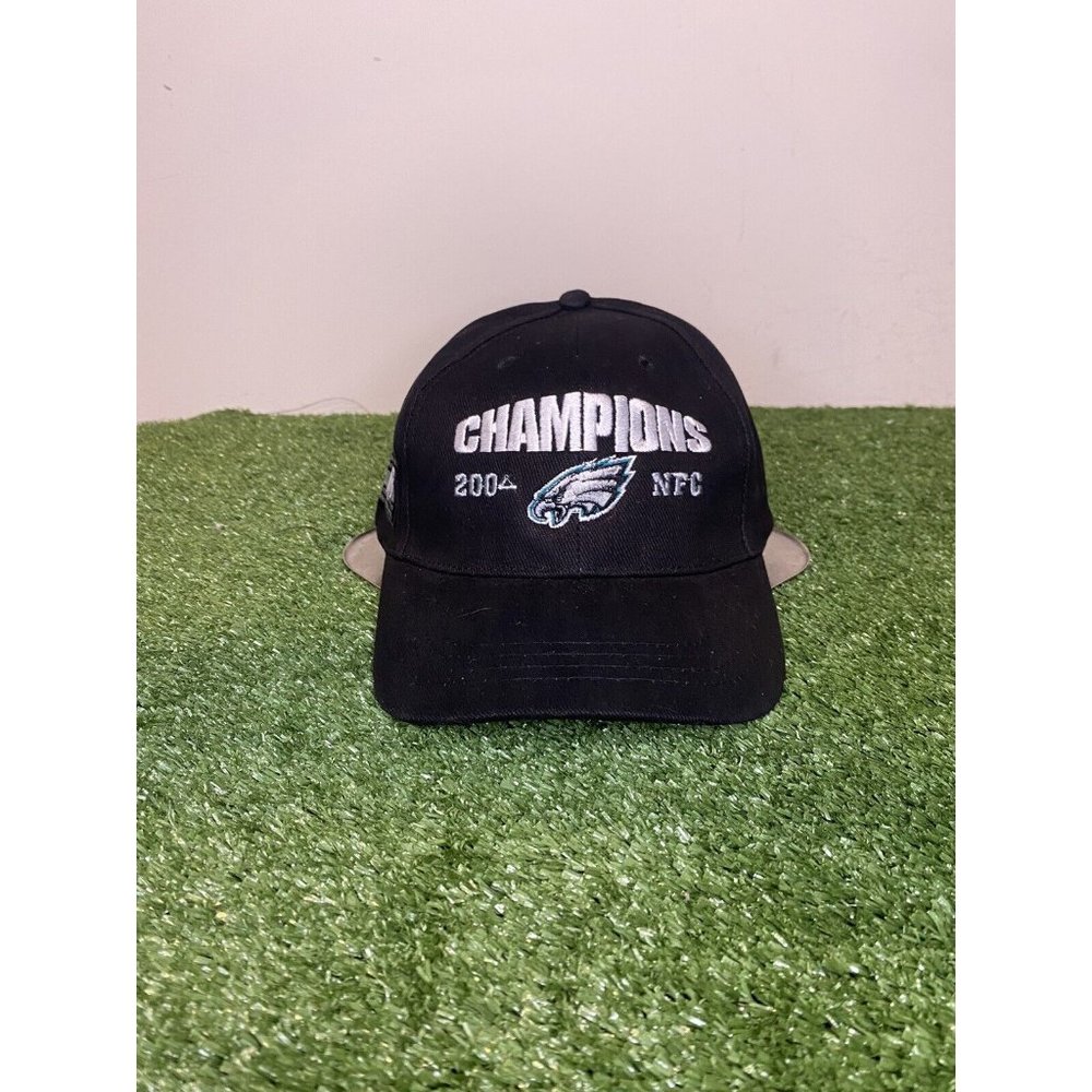 Vintage NFL Team Philadelpha Eagles 2004 NFC Champions strapback hat FLAW